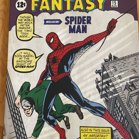 Set of 2 Vintage look Marvel Comics IRONMAN and SPIDERMAN wall art - Picture 9 of 9